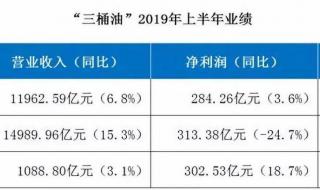 三桶油去年平均日赚近10亿