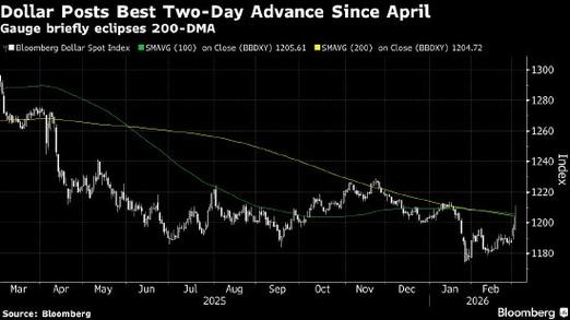 纽约汇市：彭博美元指数收于年内最高水平 受避险需求提振