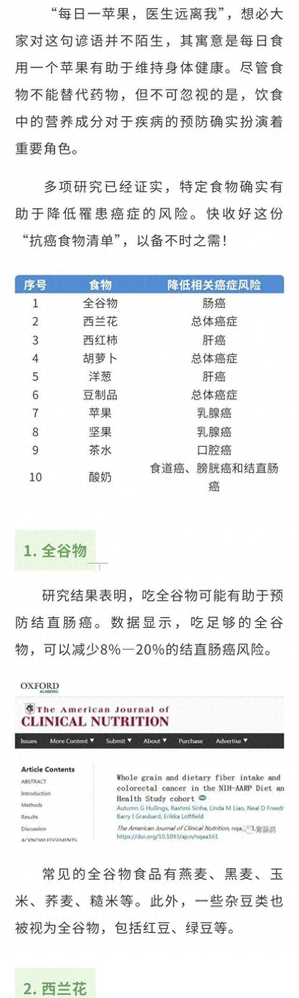 抗癌食物清单（抗癌食物清单出炉）抗癌食物清单出炉